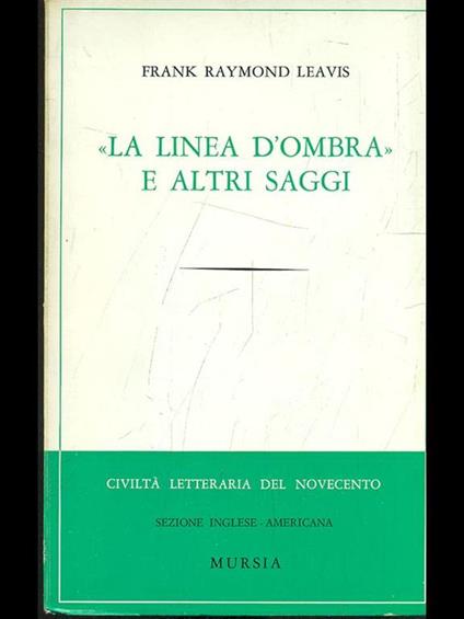 La linea d'ombra e altri saggi - copertina