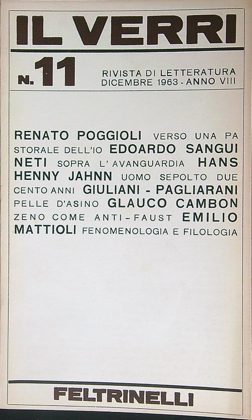 Il Verri n. 11/dicembre 1963