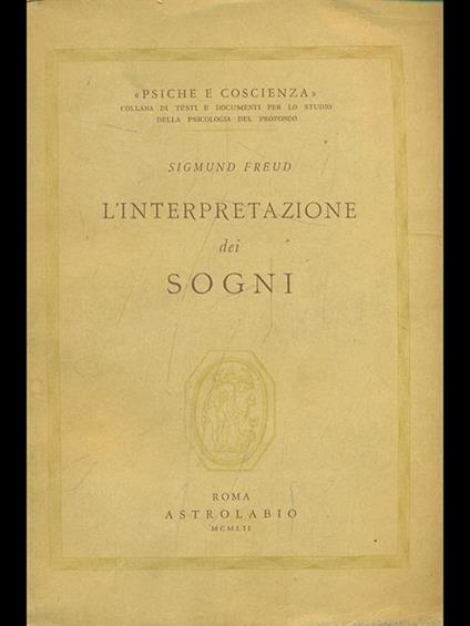 L' interpretazione dei sogni - Sigmund Freud - copertina