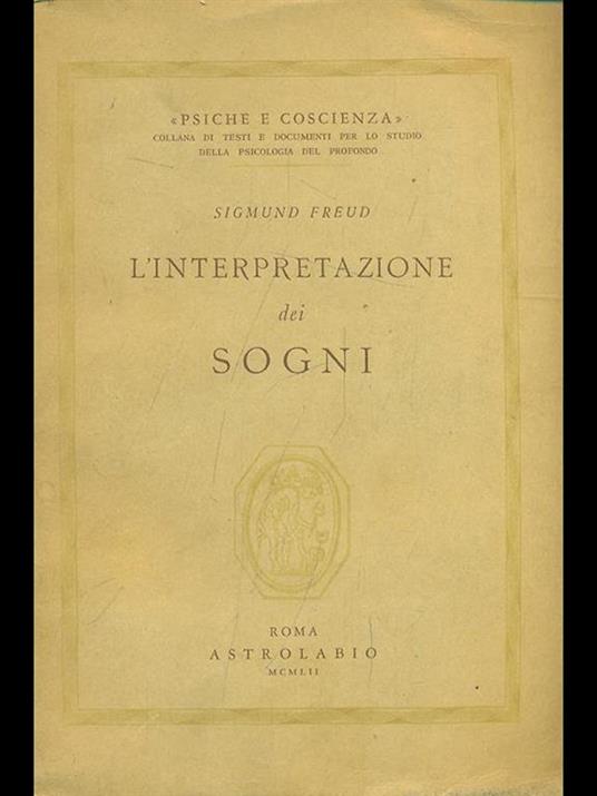 L' interpretazione dei sogni - Sigmund Freud - copertina