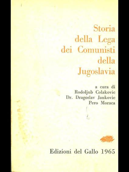 Storia della Lega dei Comunisti della Jugoslavia - copertina