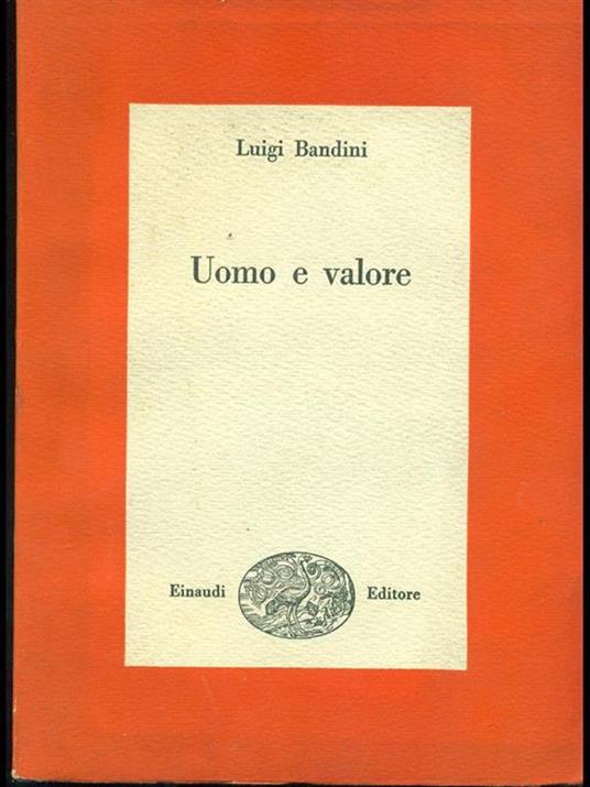 Uomo e valore - Luigi Bandini - copertina