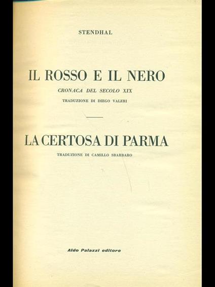 Il rosso e il nero-La certosa di Parma - Stendhal - copertina