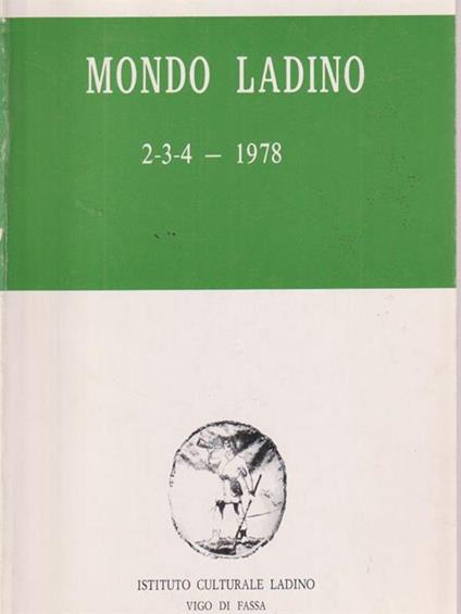 Mondo ladino 2-3-4/1978 - copertina