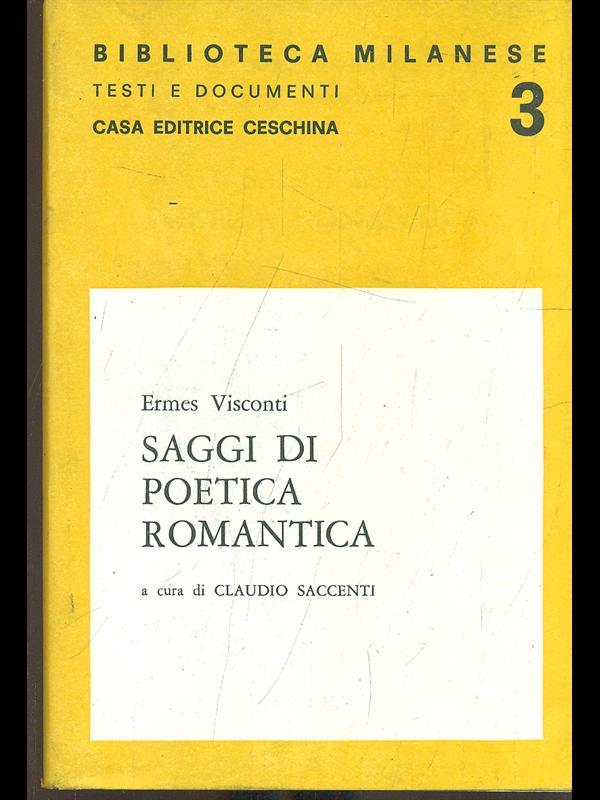 Saggi di poetica romantica