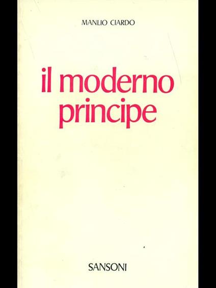 Il moderno principe - Manlio Ciardo - copertina