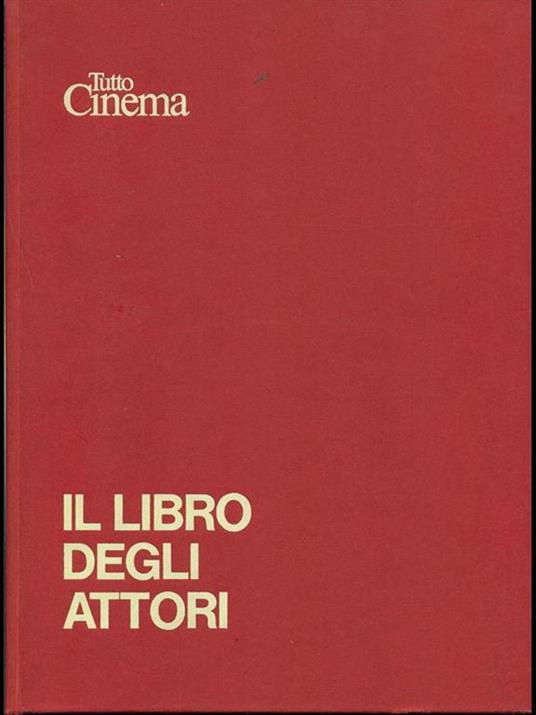 Il libro degli attori - copertina