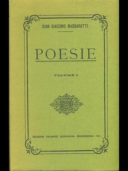 Poesie Vol. 1 - copertina