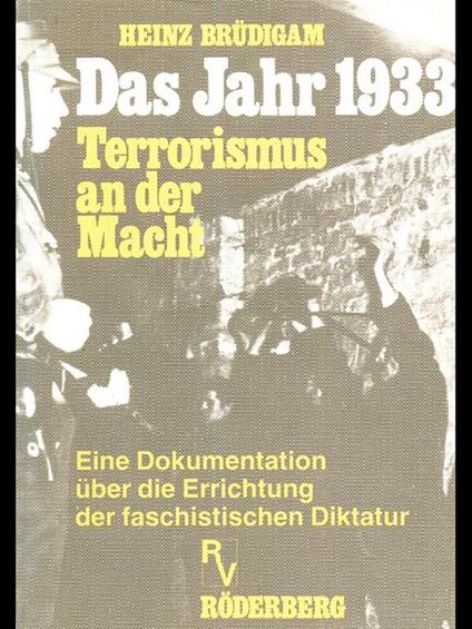Das Jahr 1933 - copertina