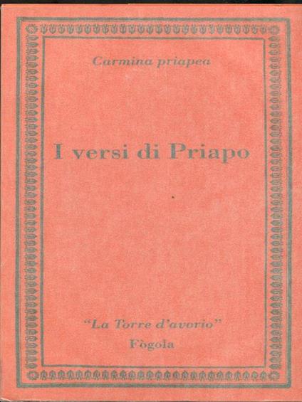 I versi di Priapo - copertina