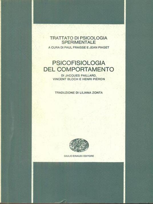 Psicofisiologia del comportamento - copertina