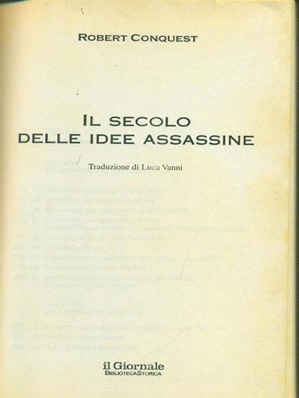 Il secolo delle idee assassine - Robert Conquest - copertina