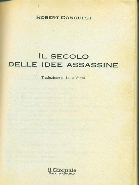 Il secolo delle idee assassine - Robert Conquest - copertina