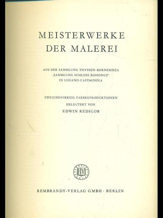 Thyssen-bornemisza Collection. Meistwerke der Malerei - copertina