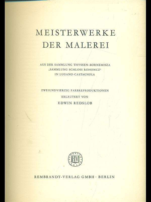Thyssen-bornemisza Collection. Meistwerke der Malerei