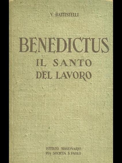 Benedictus il santo del lavoro - Vincenzina Battistelli - copertina