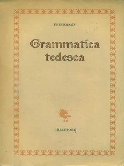 Grammatica tedesca - Sigismund Friedmann - copertina