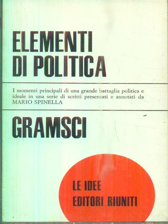 Elementi di politica - Antonio Gramsci - copertina