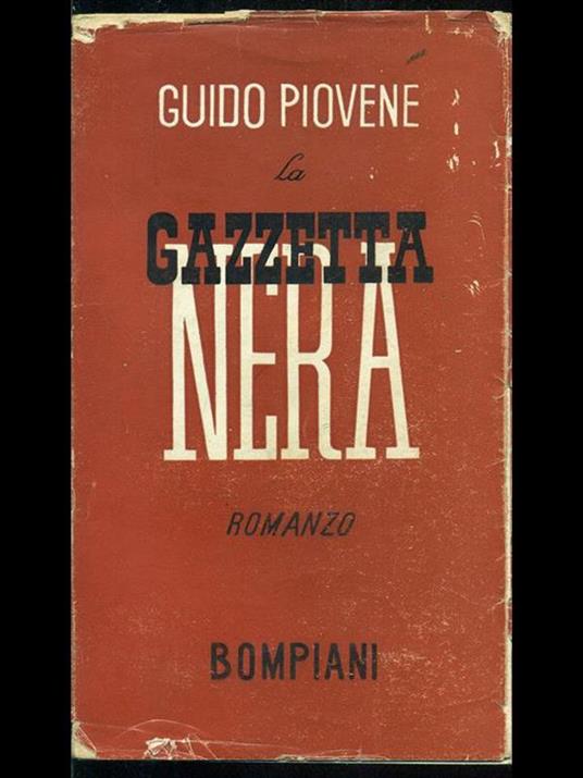 La gazzetta nera - Guido Piovene - copertina