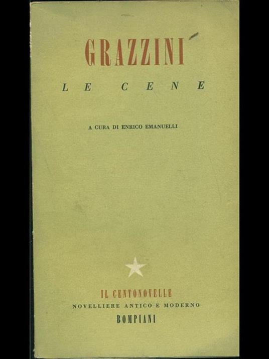 Le cene - Antonfrancesco Grazzini - copertina
