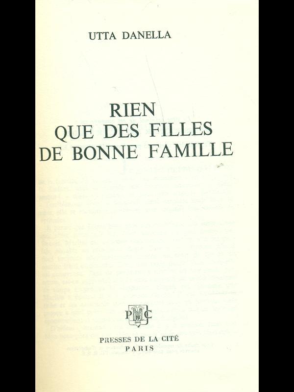 Rien que des filles de bonnefamille