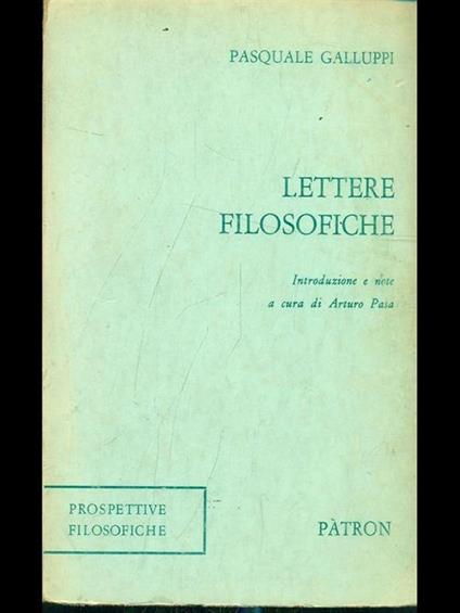 Lettere filosofiche - Pasquale Galluppi - copertina