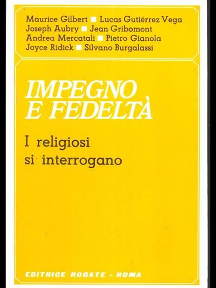 Impegno e fedeltà - copertina