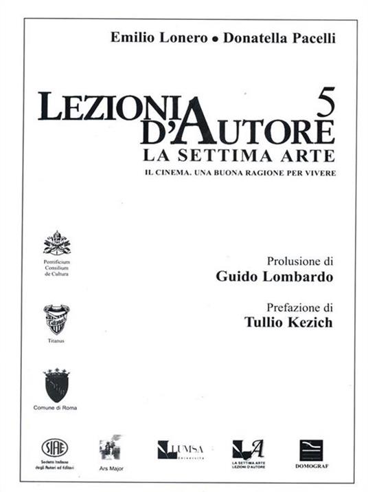 Lezioni d'autore 5. La settima arte - Emilio Lonero - copertina