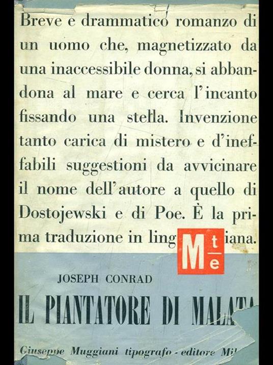 Il piantatore di Malata - Joseph Conrad - copertina
