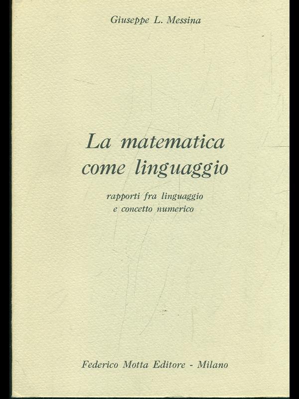 La matematica come linguaggio
