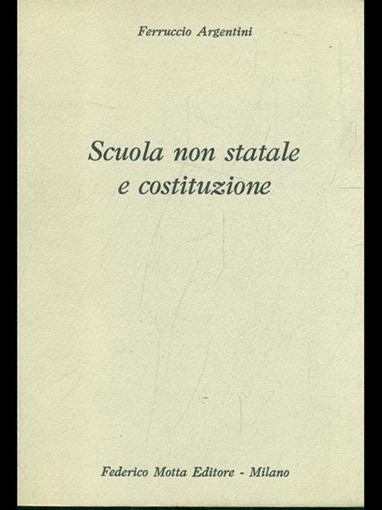 Scuola non statale e costituzionale - copertina
