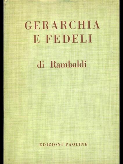 Gerarchia e fedeli - Rambaldi - copertina
