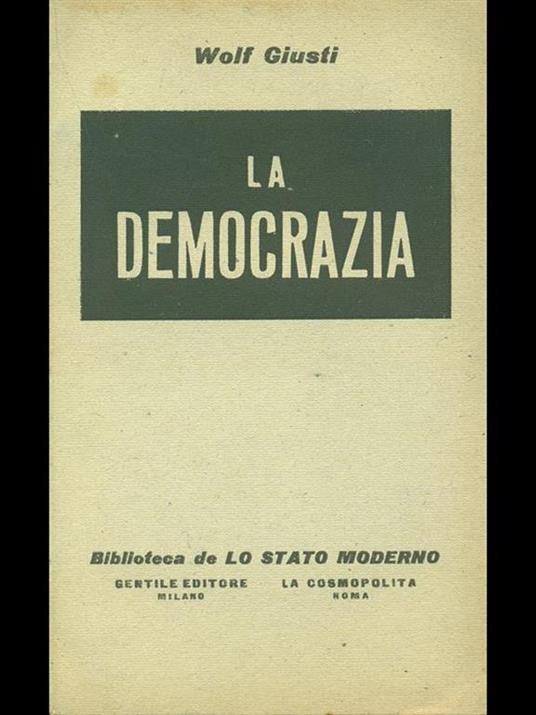 La democrazia - Wolf Giusti - copertina