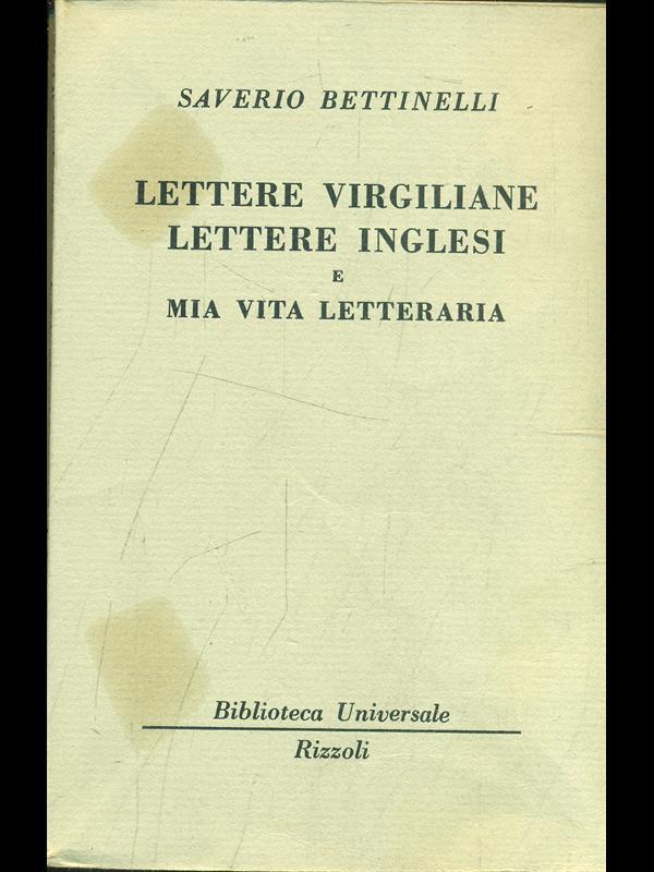 Lettere virgiliane lettere inglesi e miavita letteraria