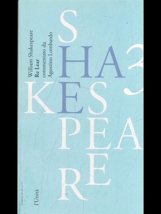 Re Lear - William Shakespeare - copertina