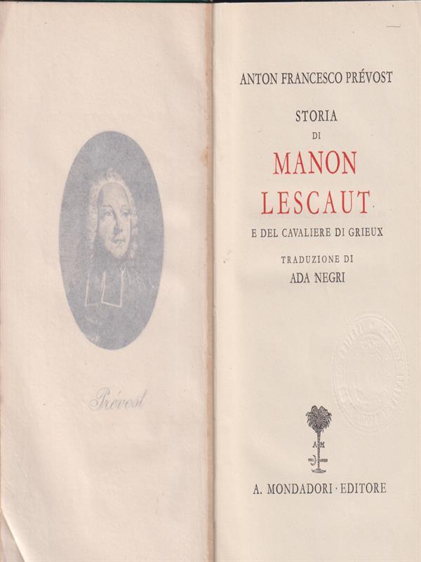 Storia del cavaliere des Grieux e di Manon Lescaut