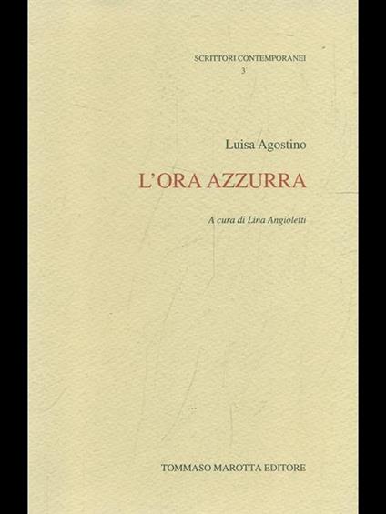 L' ora azzurra - Luisa Agostino - copertina