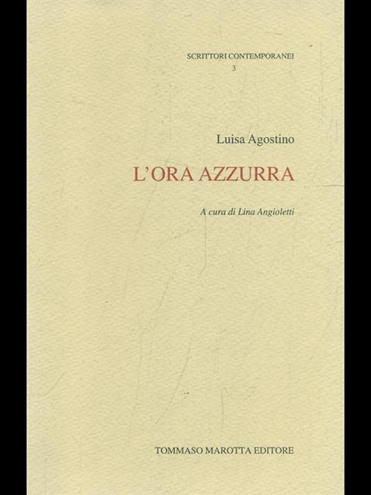 L' ora azzurra - Luisa Agostino - copertina