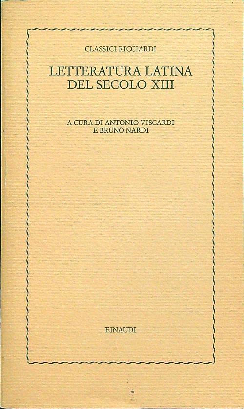 Letteratura latina del secolo XIII