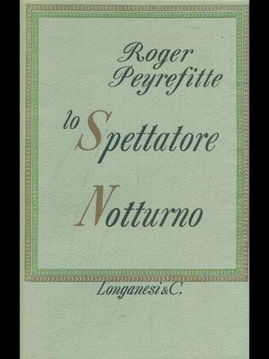 Lo spettatore notturno - Roger Peyrefitte - copertina