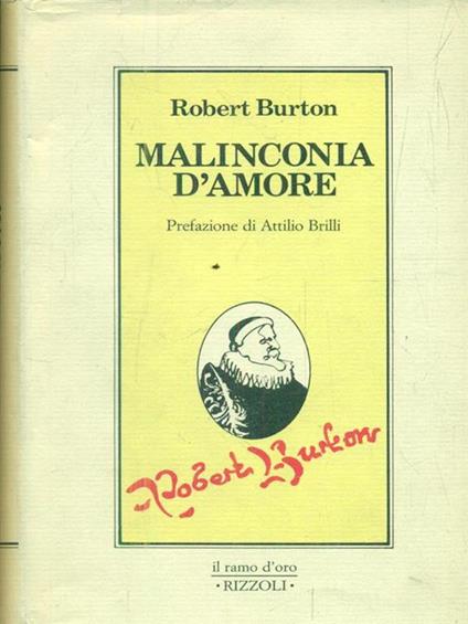 Malinconia d'amore - Robert Burton - copertina
