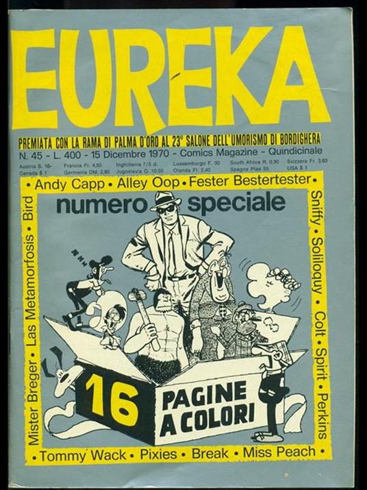 Eureka n.45 dicembre 1970 - copertina