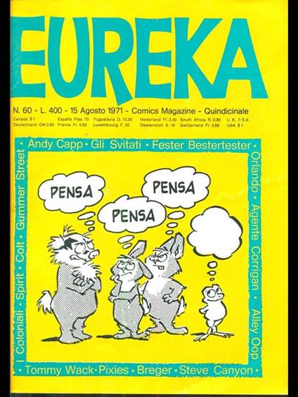 Eureka n 60/ 15 agosto 1971 - copertina