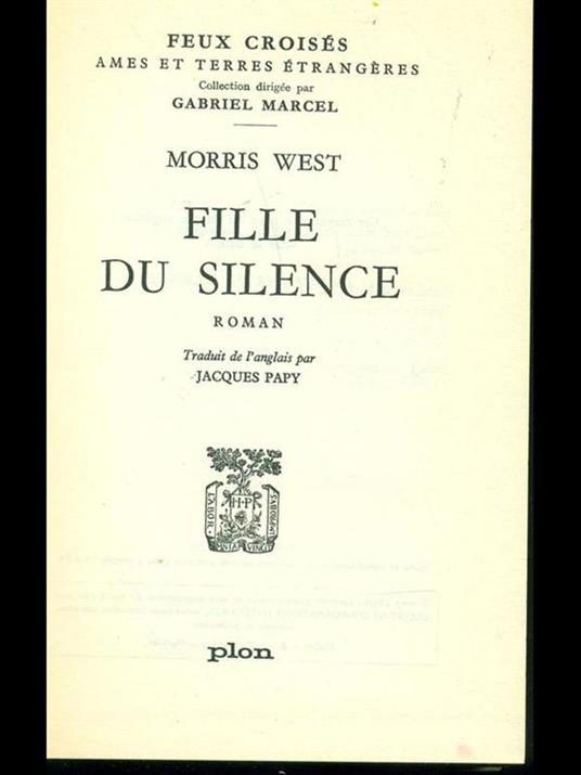 Fille du silence - Feux Croises - copertina