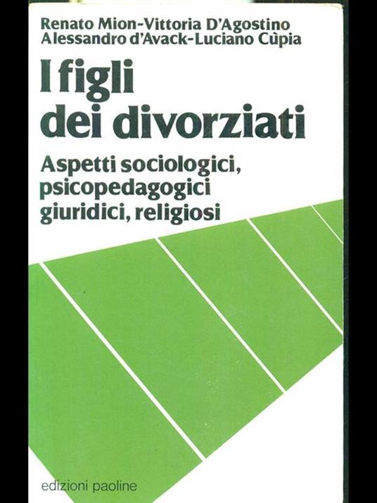 I figli dei divorziati - copertina