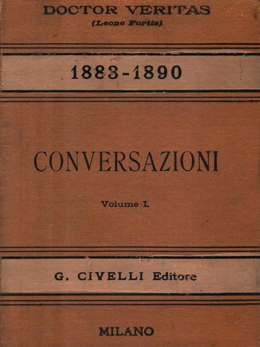 Conversazioni. Volume 1 - copertina