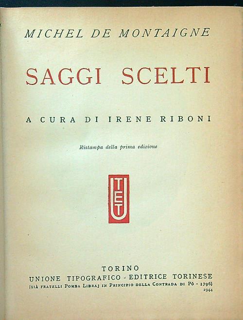 Saggi scelti