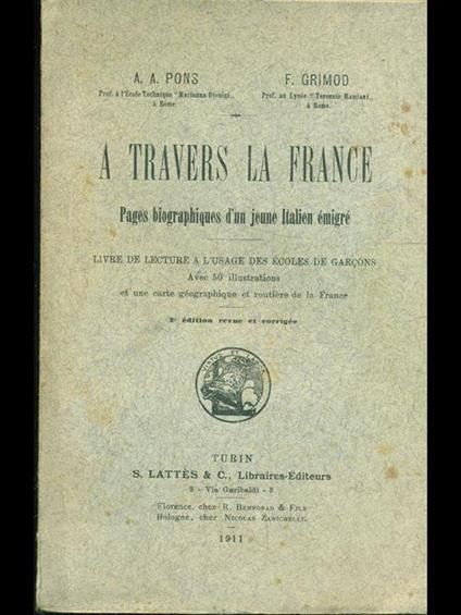 A travers la France - A. A. Pons - copertina