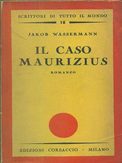 Il caso Maurizius - Jakob Wassermann - copertina