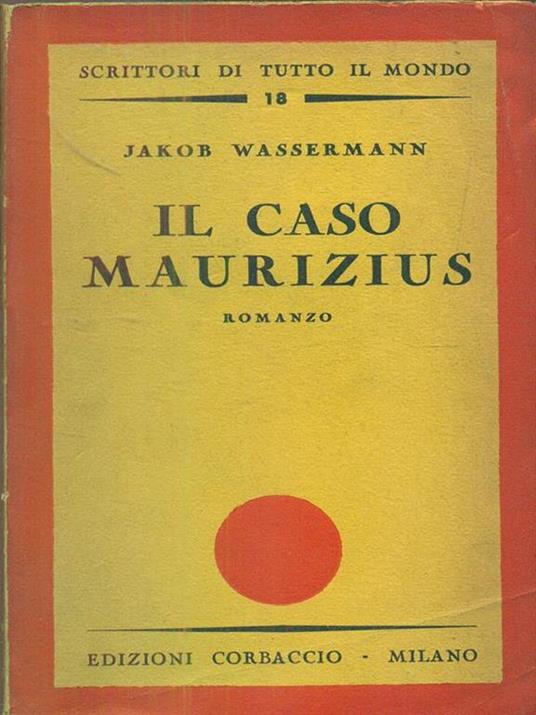 Il caso Maurizius - Jakob Wassermann - copertina